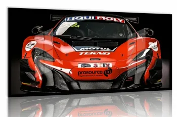 Quadro Decorativo Carro Mc Laren 130x60 com moldura preta 2x2 cm