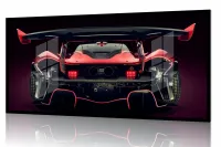 Quadro Decorativo Carro MC Laren Corrida 130x60 Moldura preta 2x2 cm - Foto 2