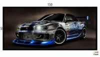 Quadro Decorativo Carro Nissan GTR  130x60 com moldura preta 2x2 cm - Foto 3