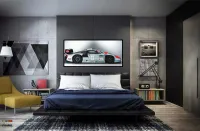 Quadro Decorativo Carro Potente Porsche 130x60 com moldura preta 2x2 cm - Foto 6