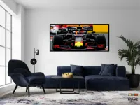 Quadro Decorativo Carro Redbull Aston Martin F1 130x60 moldura preta 2x2 cm - Foto 4