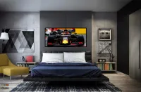 Quadro Decorativo Carro Redbull Aston Martin F1 130x60 moldura preta 2x2 cm - Foto 5