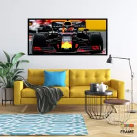 Quadro Decorativo Carro Redbull Aston Martin F1 130x60 moldura preta 2x2 cm - Foto 7
