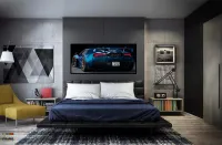 Quadro Decorativo Carro Soprt Japonês  130x60 moldura preta 2x2 cm - Foto 6