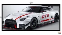 Quadro Decorativo Carro Sport Nissan GT3 130x60 Moldura preta 2x2 cm - Foto 3