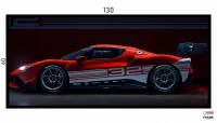 Quadro Decorativo Carro Sportivo Farrari 130x60 Moldura preta 2x2 cm - Foto 3