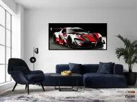 Quadro Decorativo Carro Toyota Supra Corrida 130x60 moldura preta 2x2 cm - Foto 4