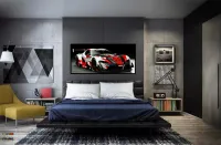 Quadro Decorativo Carro Toyota Supra Corrida 130x60 moldura preta 2x2 cm - Foto 5