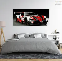 Quadro Decorativo Carro Toyota Supra Corrida 130x60 moldura preta 2x2 cm - Foto 6