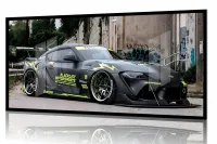 Quadro Decorativo Carro Toyota Supra Sport 130x60 Moldura preta 2x2 cm - Foto 2