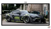 Quadro Decorativo Carro Toyota Supra Sport 130x60 Moldura preta 2x2 cm - Foto 3