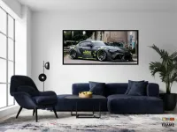 Quadro Decorativo Carro Toyota Supra Sport 130x60 Moldura preta 2x2 cm - Foto 4