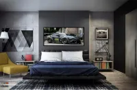 Quadro Decorativo Carro Toyota Supra Sport 130x60 Moldura preta 2x2 cm - Foto 6