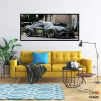 Quadro Decorativo Carro Toyota Supra Sport 130x60 Moldura preta 2x2 cm - Foto 7