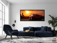Quadro Decorativo Corvette Adrenalina 130x60 Moldura preta 2x2 cm - Foto 4