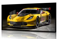 Quadro Decorativo Corvette Alta Velocidade 130x60 Moldura preta 2x2 cm - Foto 2