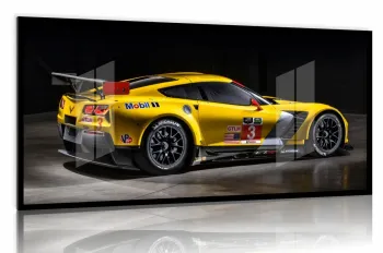 Quadro Decorativo Corvette Emoção 130x60 Moldura preta 2x2 cm