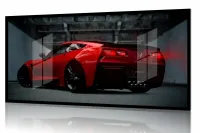 Quadro Decorativo Corvette Pista 130x60 Moldura preta 2x2 cm - Foto 2