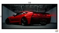 Quadro Decorativo Corvette Pista 130x60 Moldura preta 2x2 cm - Foto 3