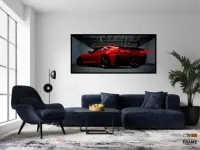 Quadro Decorativo Corvette Pista 130x60 Moldura preta 2x2 cm - Foto 4