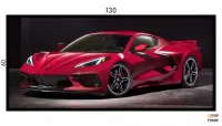 Quadro Decorativo Corvette Racing 130x60 Moldura preta 2x2 cm - Foto 3
