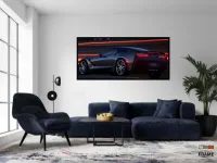 Quadro Decorativo Corvette Velocidade 130x60 Moldura preta 2x2 cm - Foto 4