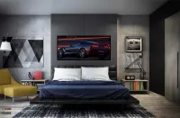 Quadro Decorativo Corvette Velocidade 130x60 Moldura preta 2x2 cm - Foto 6