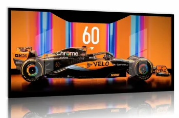 Quadro Decorativo F1 Corrida Carro GP 130x60 moldura preta 2x2 cm
