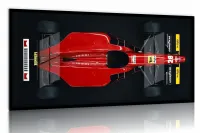 Quadro Decorativo F1 Ferrari Antiga Corrida 130x60 Moldura preta 2x2 cm
