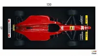 Quadro Decorativo F1 Ferrari Antiga Corrida 130x60 Moldura preta 2x2 cm - Foto 3