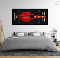Quadro Decorativo F1 Ferrari Antiga Corrida 130x60 Moldura preta 2x2 cm - Foto 5
