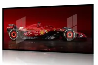 Quadro Decorativo F1 Ferrari Gp Racing 130x60 Moldura preta 2x2 cm - Foto 2