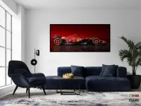Quadro Decorativo F1 Ferrari Gp Racing 130x60 Moldura preta 2x2 cm - Foto 4