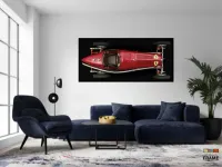 Quadro Decorativo F1 Ferrari Super Antiga 130x60 Moldura preta 2x2 cm - Foto 4