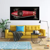 Quadro Decorativo F1 Ferrari Super Antiga 130x60 Moldura preta 2x2 cm - Foto 7