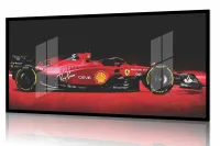 Quadro Decorativo Ferrari GP F1 Corrida 130x60 Moldura preta 2x2 cm - Foto 2