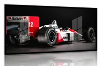 Quadro Decorativo Marlboro F1 Honda Senna 130x60 Moldura preta 2x2 cm