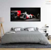 Quadro Decorativo Marlboro F1 Honda Senna 130x60 Moldura preta 2x2 cm - Foto 6