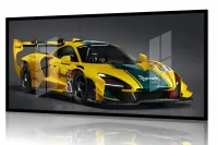 Quadro Decorativo MC Laren esportivo 130x60 Carro Moldura preta 2x2 cm - Foto 2