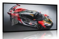Quadro Decorativo Mc Laren Senna Marlboro Carro 130x60 preta 2x2 cm