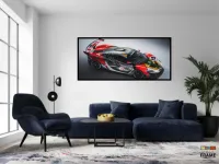 Quadro Decorativo Mc Laren Senna Marlboro Carro 130x60 preta 2x2 cm - Foto 4