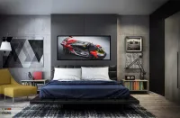 Quadro Decorativo Mc Laren Senna Marlboro Carro 130x60 preta 2x2 cm - Foto 6