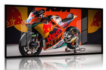 Quadro Decorativo Moto Esportiva 130x60 Moldura preta 2x2 cm