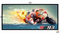 Quadro Decorativo Moto Esportiva Adrenalina 130x60 Moldura preta 2x2 cm - Foto 3