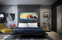 Quadro Decorativo Moto Esportiva Adrenalina 130x60 Moldura preta 2x2 cm - Foto 6