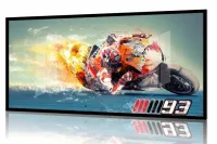 Quadro Decorativo Moto Esportiva Curvas 130x60 Moldura preta 2x2 cm - Foto 2