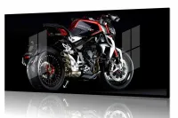 Quadro Decorativo Moto Esportiva Exposição 130x60 Moldura preta 2x2 cm - Foto 2