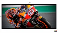 Quadro Decorativo Moto GP Aceleração 130x60 Moldura preta 2x2 cm - Foto 3