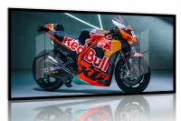 Quadro Decorativo Moto GP Campeões 130x60 Moldura preta 2x2 cm