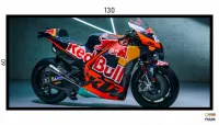 Quadro Decorativo Moto GP Campeões 130x60 Moldura preta 2x2 cm - Foto 3